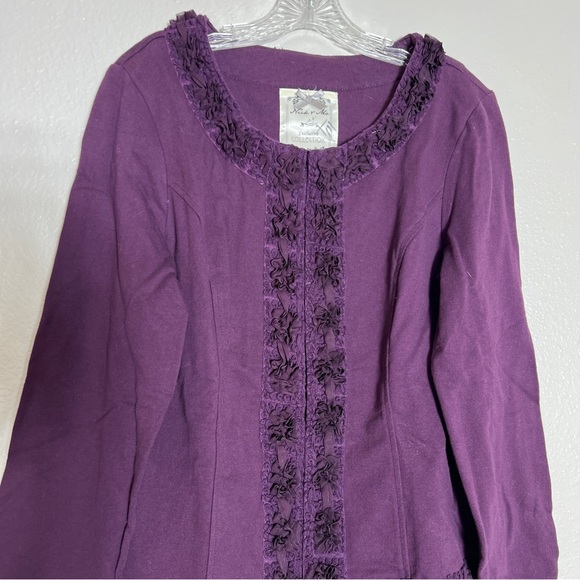 Nick & Mo Exclusive Collection Purple Long Sleeve Top Size L - Picture 2 of 7